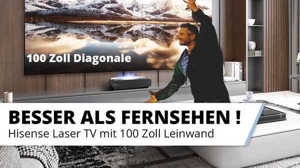 100 Zoll Fernseherlebnis mit dem Hisense 100L5F Laser TV plus Leinwand. Besser als jeder TV !