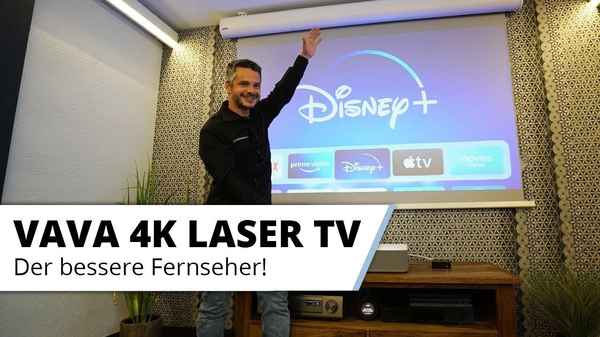 VAVA 4K Laser TV - Großes helles 100 Zoll+ Bild mit Super Kontrast im Wohnzimmer